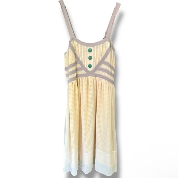 MATILDA JANE Butter Yellow Gingham 2012 Archived Sundress Adjustable Straps | S - Picture 1 of 13